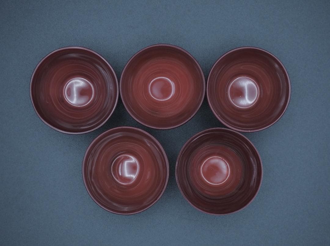 唐物 乾隆ガラス 乾隆硝子 練込模様 盃 5客 合箱付