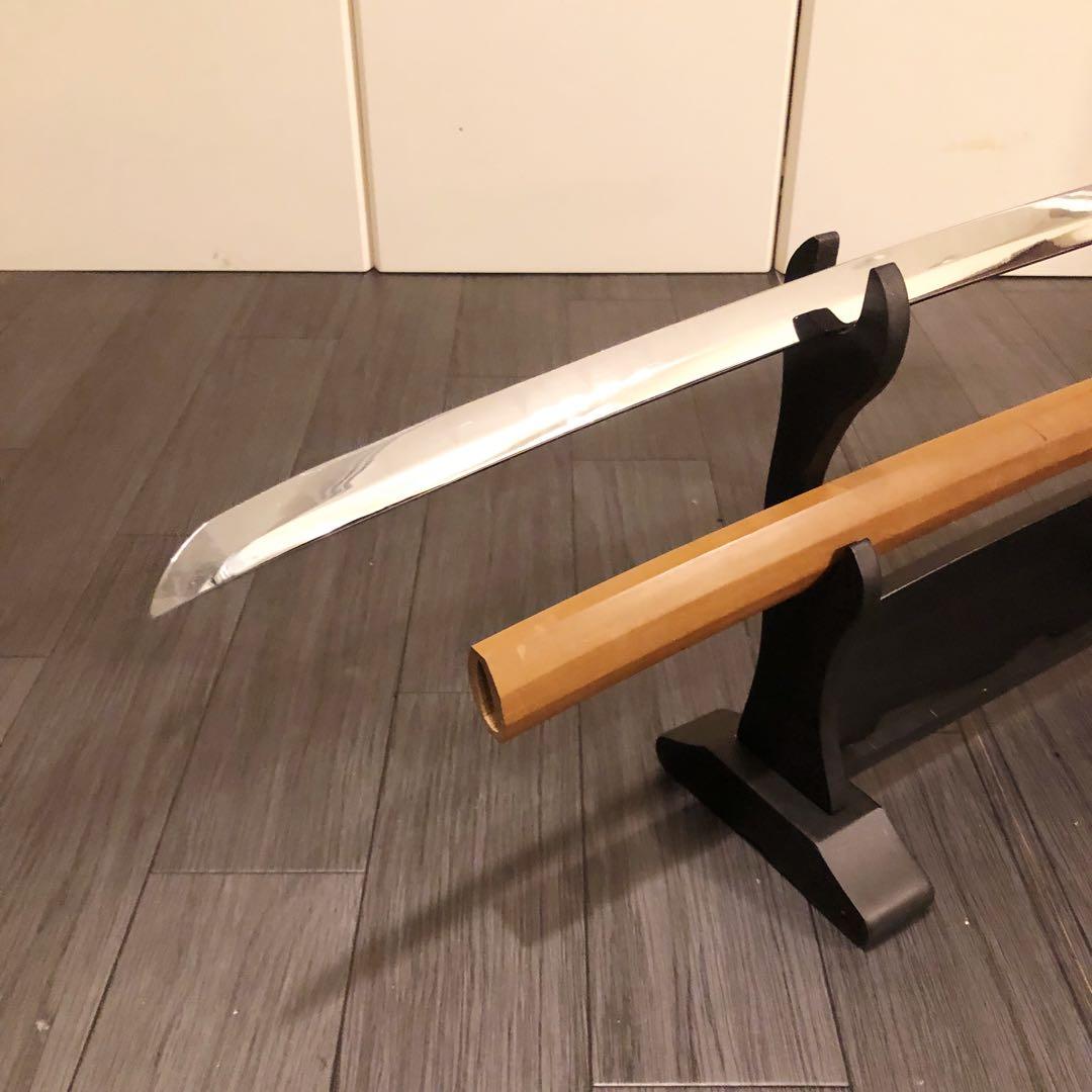 模造刀 白鞘 段平　居合刀 刃文 拵え　太刀