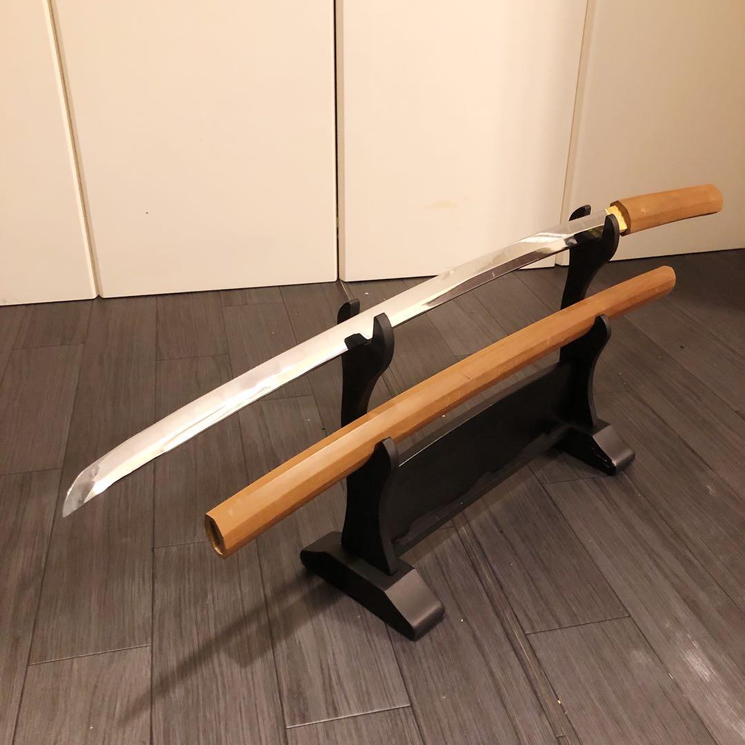 模造刀 白鞘 段平　居合刀 刃文 拵え　太刀