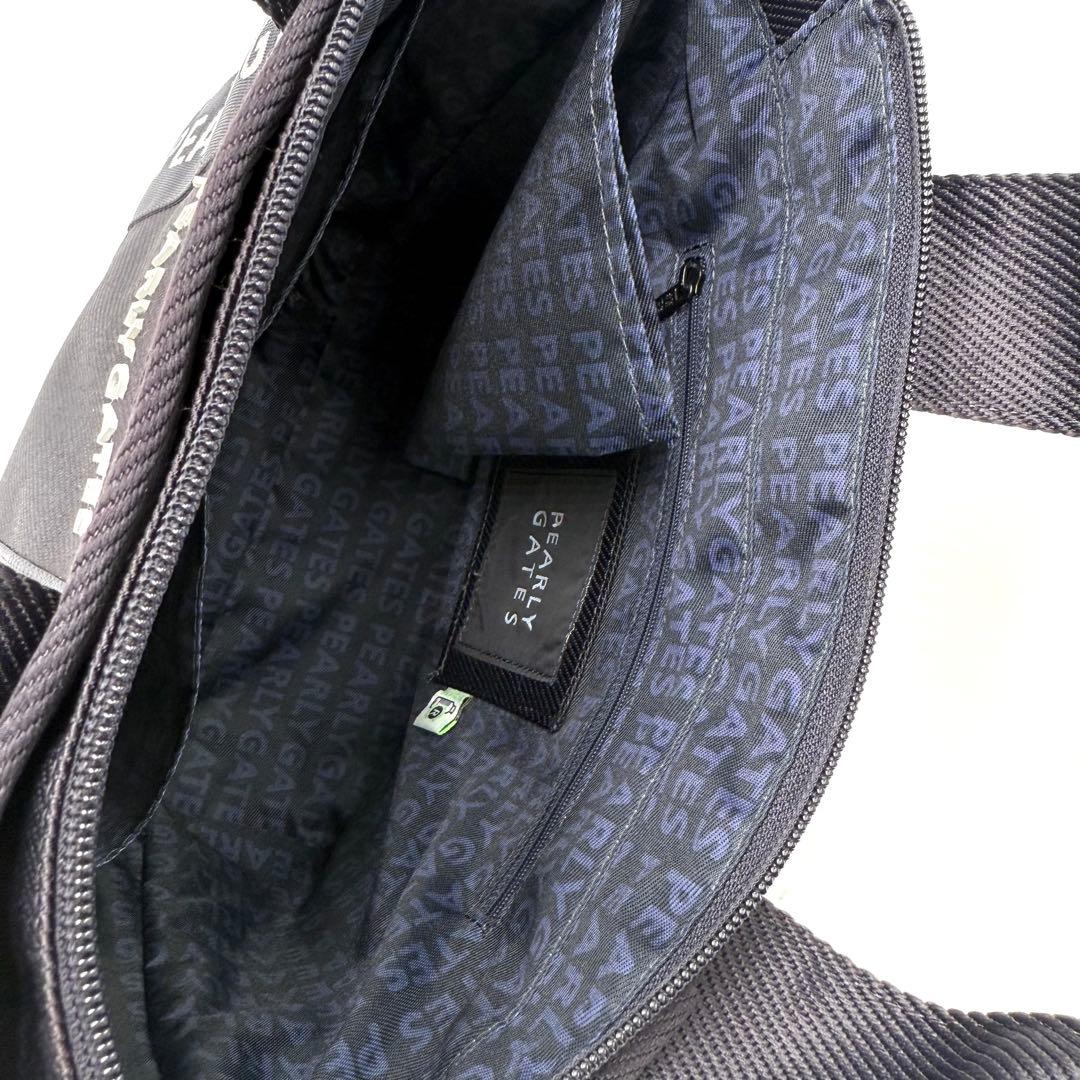 未使用品‼️【PEARLY GATES】定番ロゴゴルフカートバックネイビー男女兼用