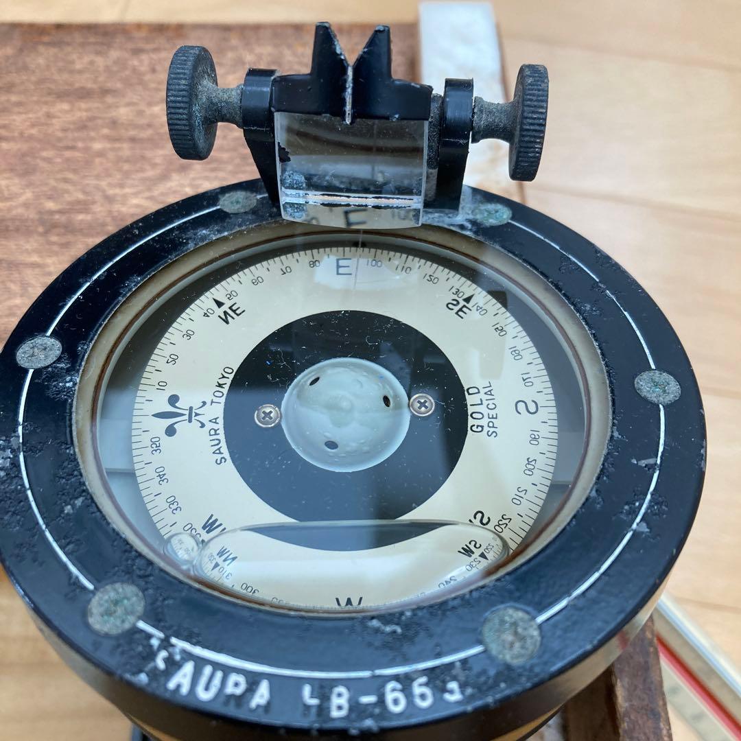 航海ハンドコンパス船舶用アンティーク羅針盤SAURA 佐浦羅針盤ブラケット付