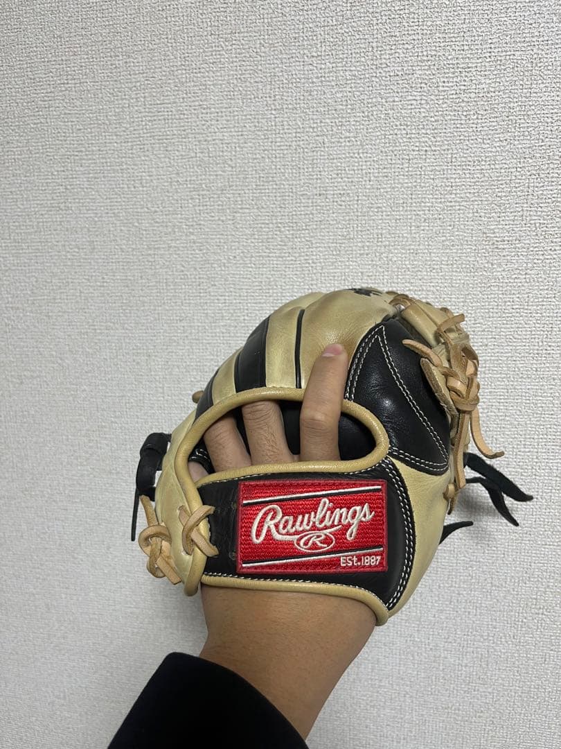 Rawlings 軟式グローブ 黒/キャメル　岡本モデル