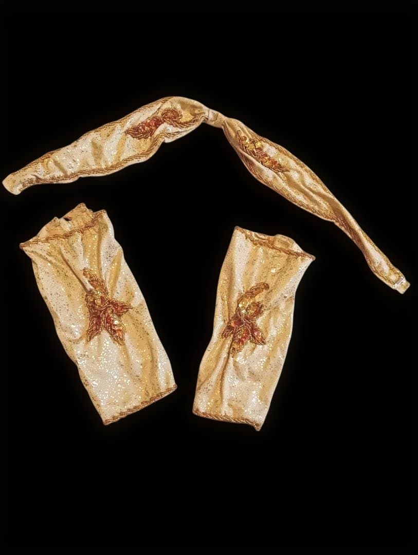 【新品sale】エジプト製ベリーダンス衣装Gold