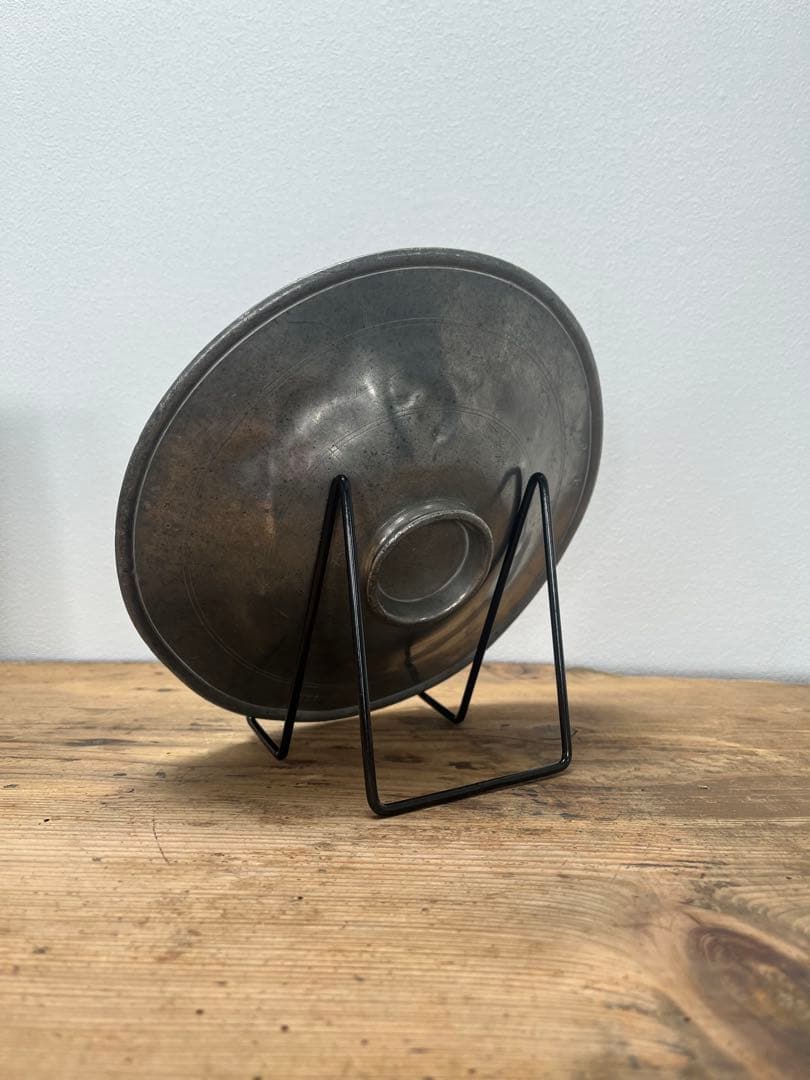 アンティーク　フランス　ピューター　皿