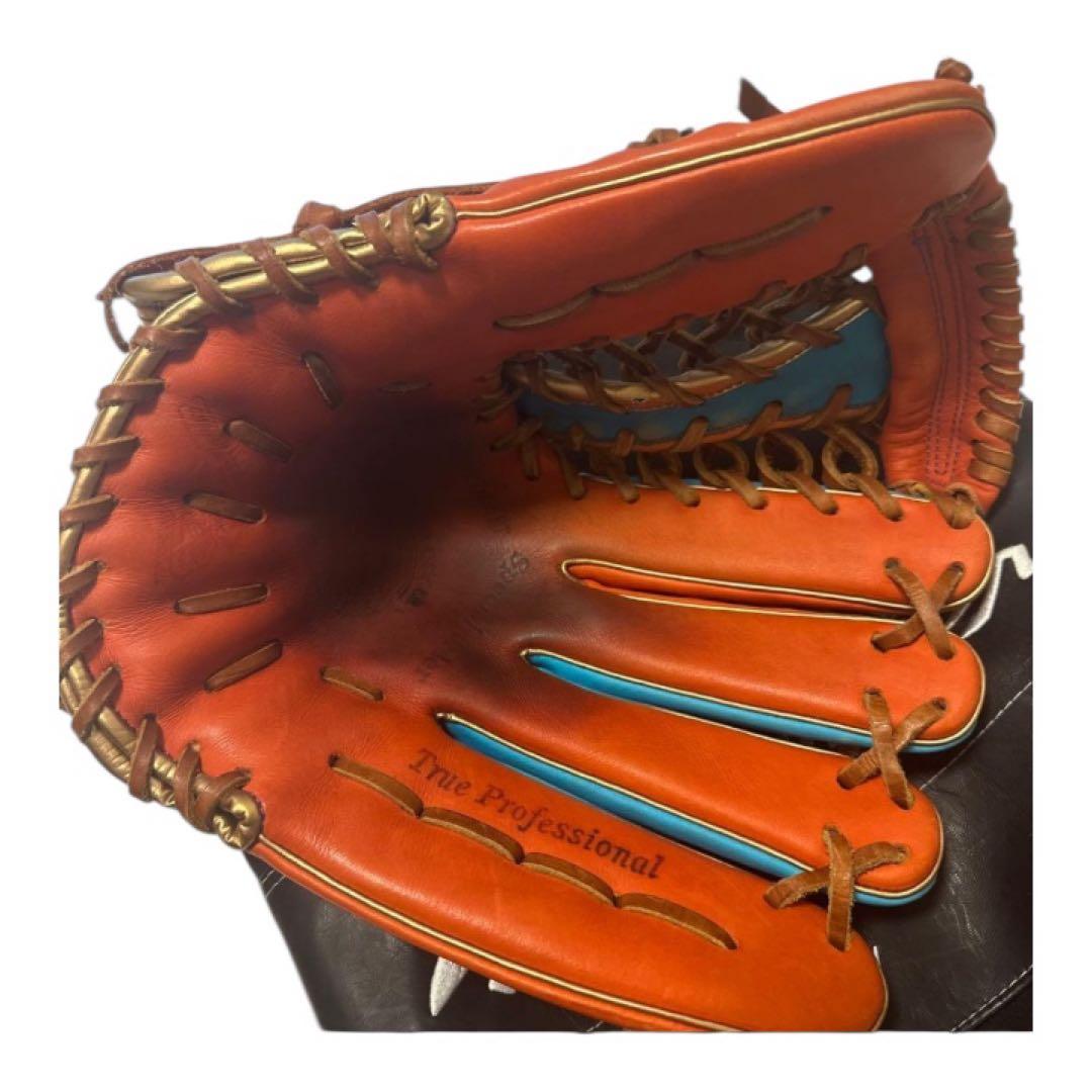 Slagger 軟式グローブ 青オレンジ、オーダーグローブ