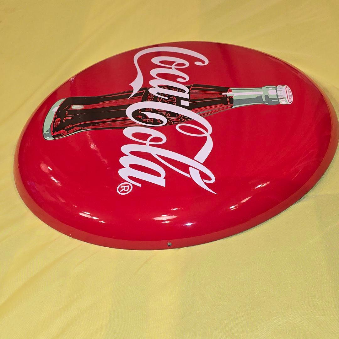 コカコーラ　美品　特大　ホーロー　看板　ボタンサイン　昭和レトロ　アンティーク