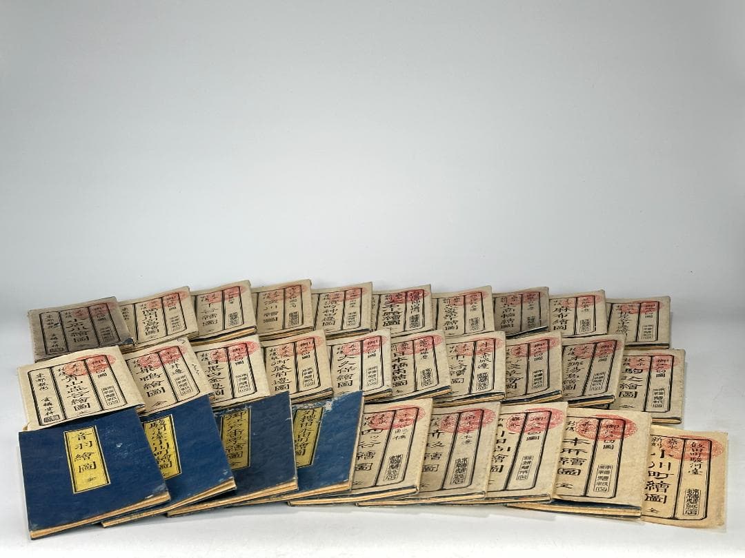 日本美術　江戸時代　文久元年　大江戸　絵図　古地図　28冊　古物時代物　古書