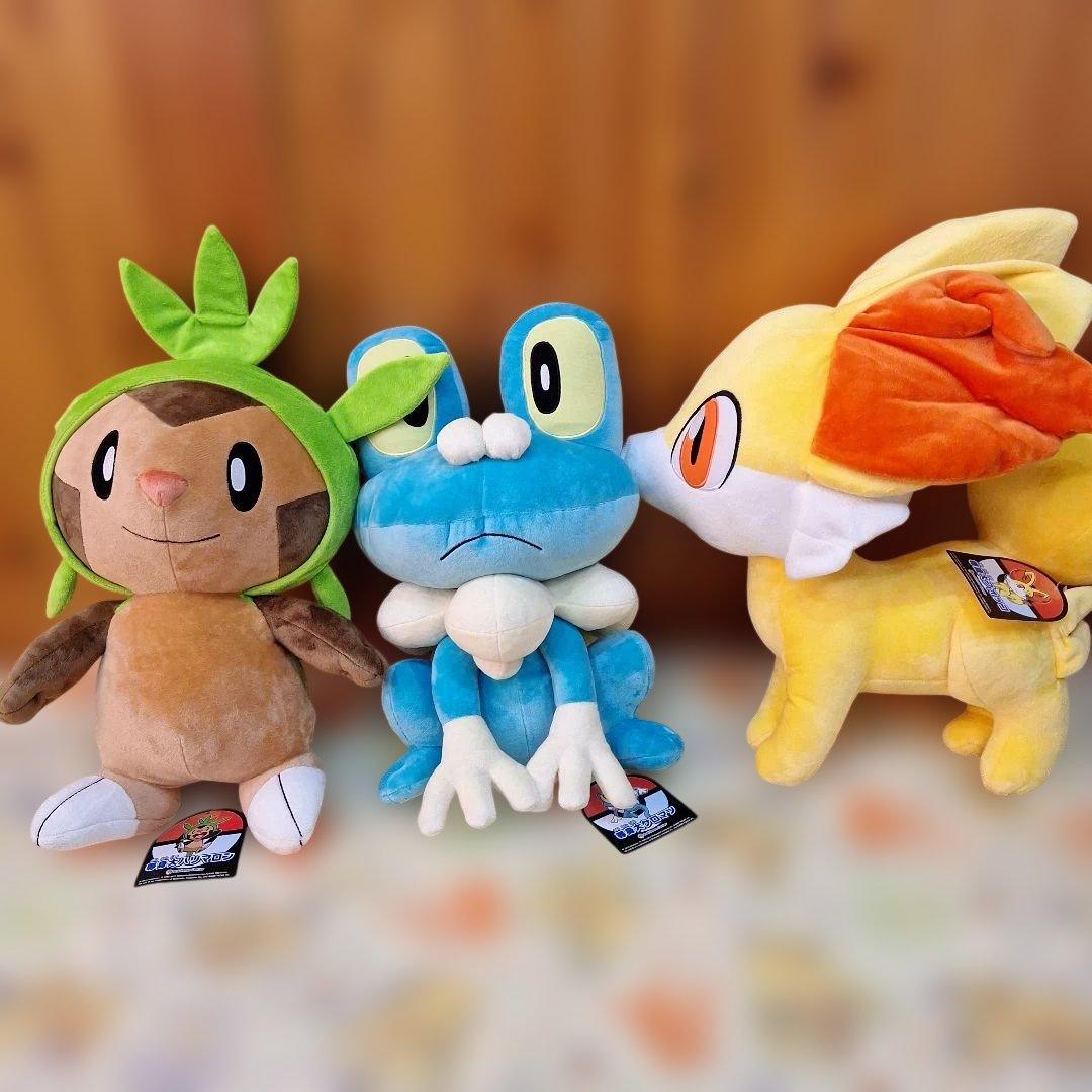 タグ付き　等身大　新品　フォッコ　ケロマツ　ハリマロン　ぬいぐるみ　セット