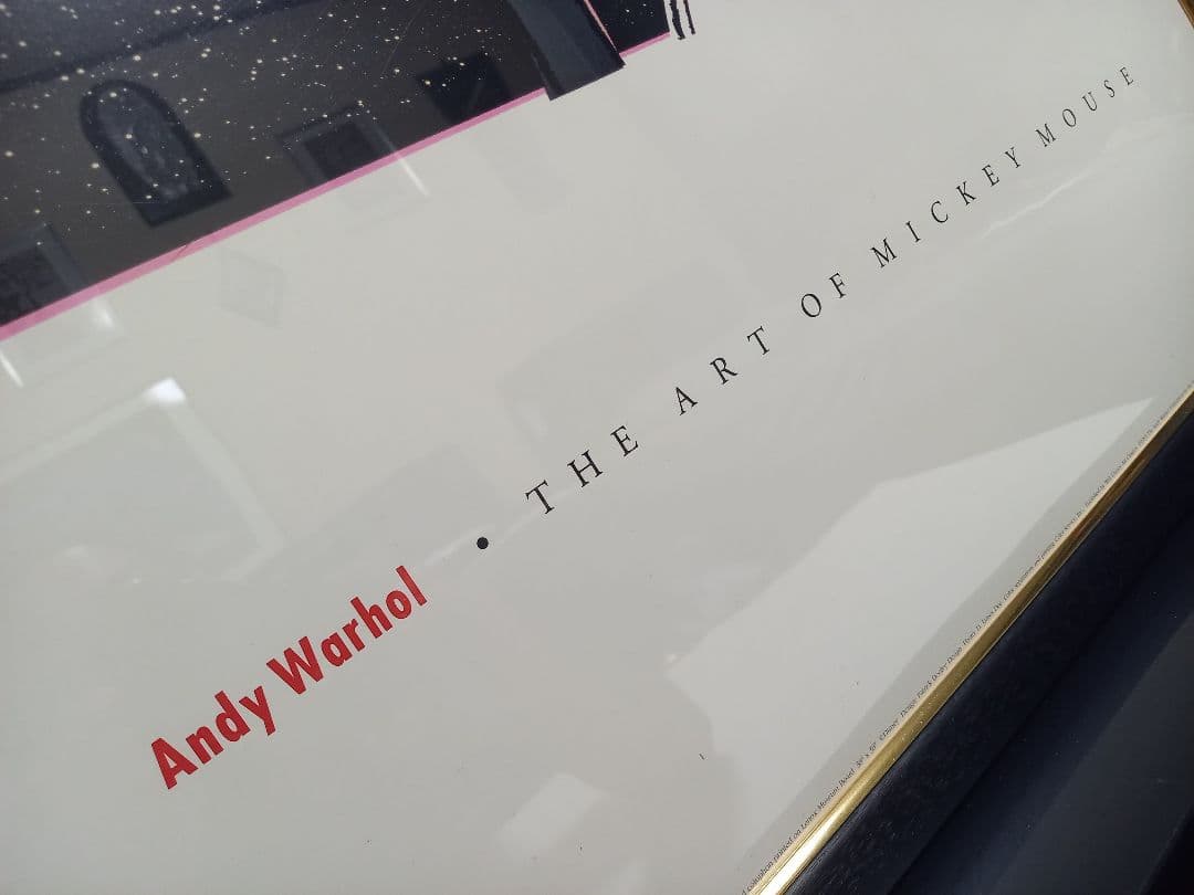 希少　1993年　アンディ　ウォーホル　ミッキーマウス　ポスター　公式フレーム