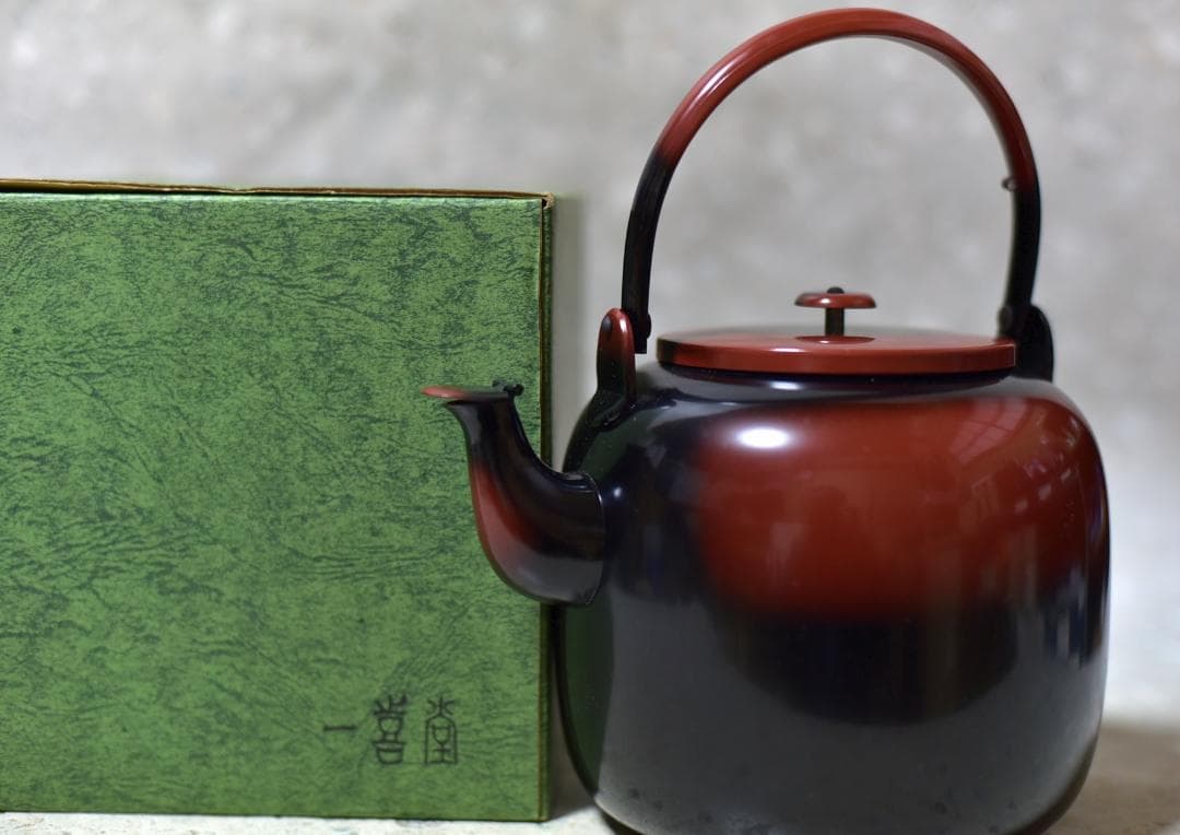 値下げ、一喜堂　腰黒水次　水指　【極上品】銅製　お茶道具/紙箱
