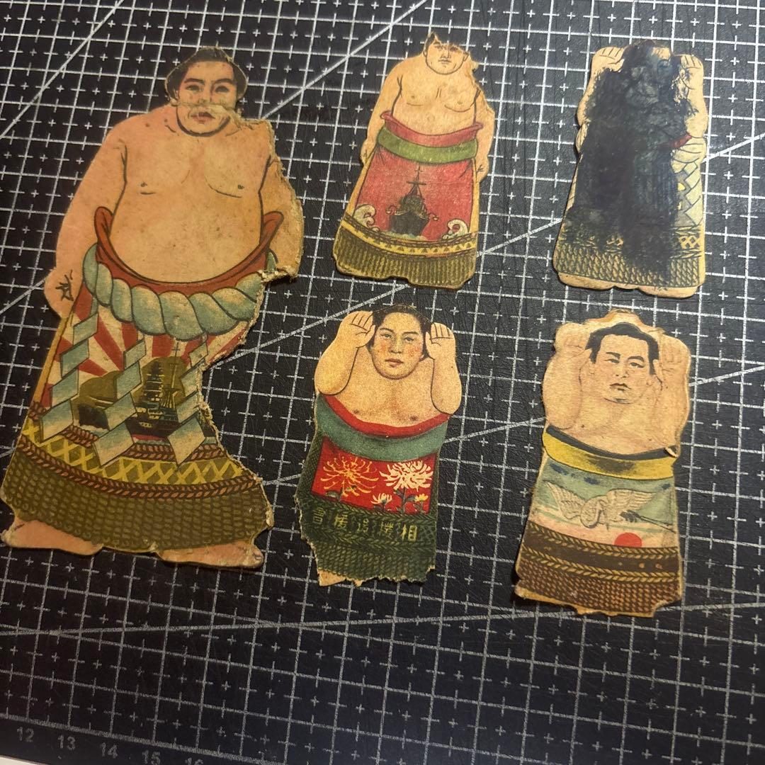 大相撲力士 相撲人形 レア 5枚セット