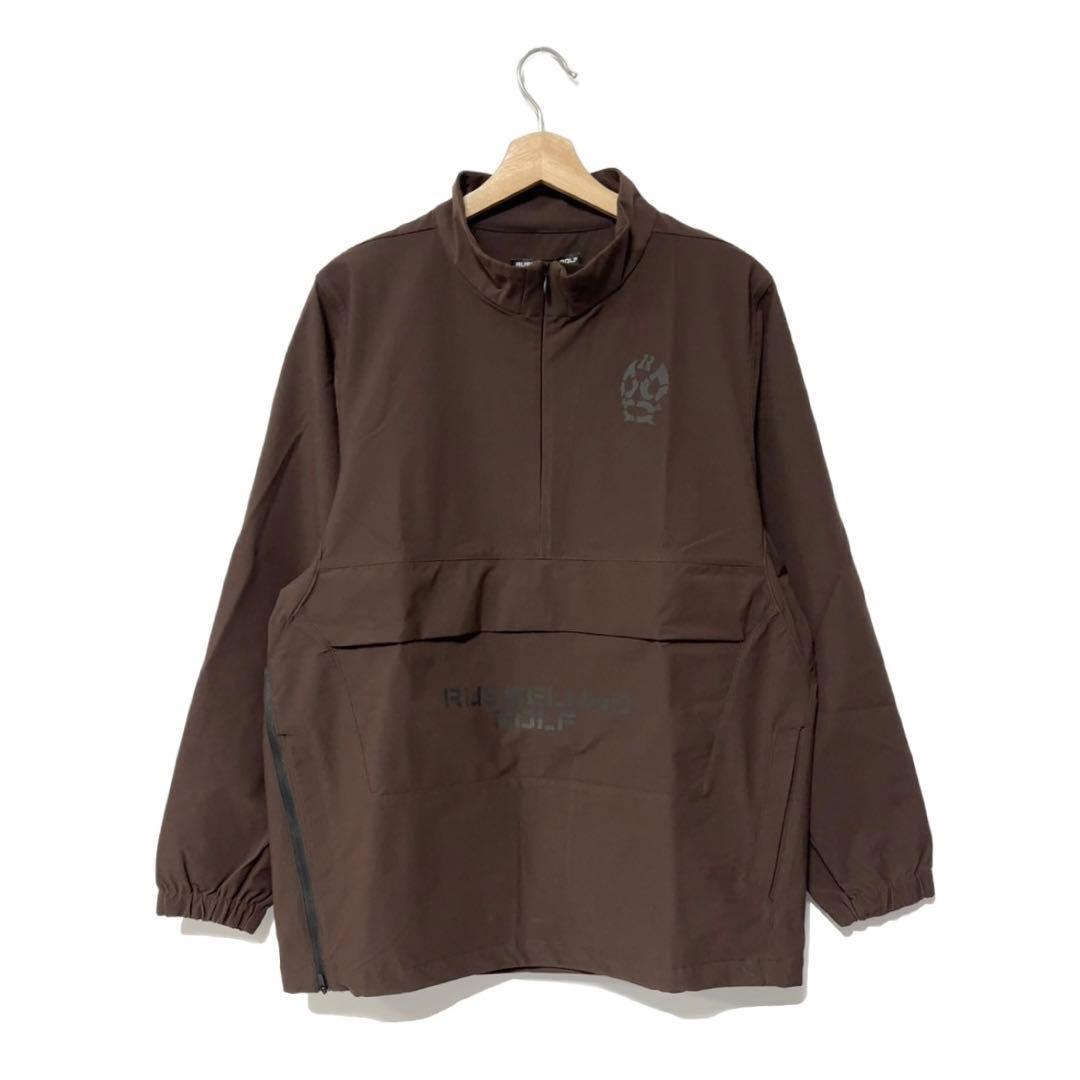 新品 ラッセルノ ゴルフ ハーフジップ プルオーバー ブルゾン ブラウン L 5