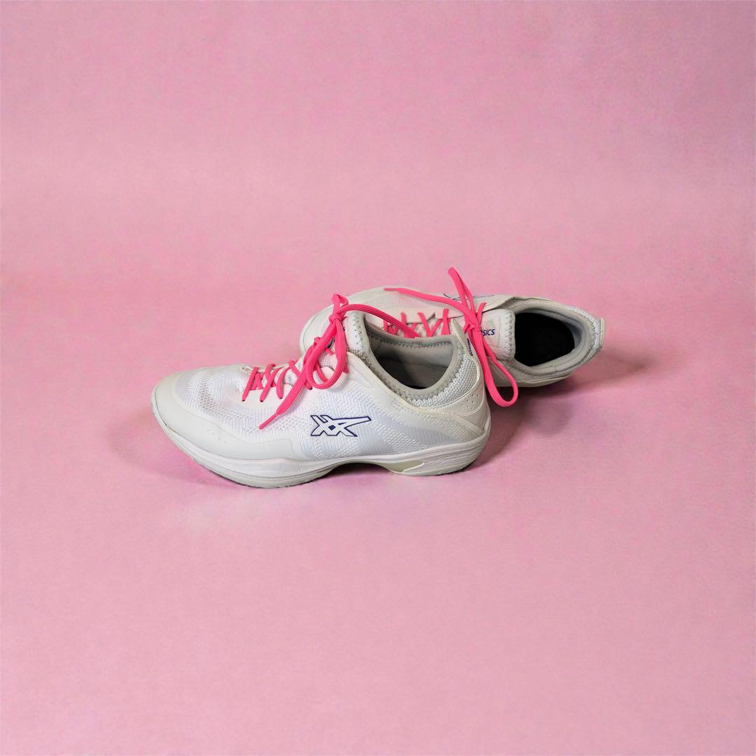 【美品】asics GLIDE NOVA FF3/グライドノヴァFF3レア白/紫