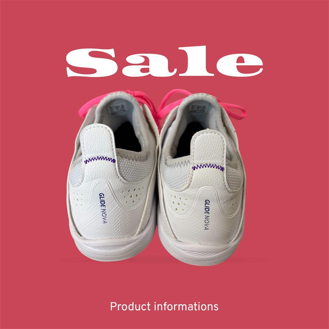 【美品】asics GLIDE NOVA FF3/グライドノヴァFF3レア白/紫