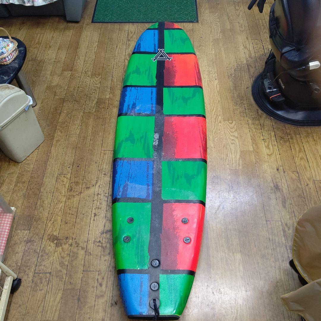 千葉県内有料でお届けします カラフルソフト ショートボード 3フィン