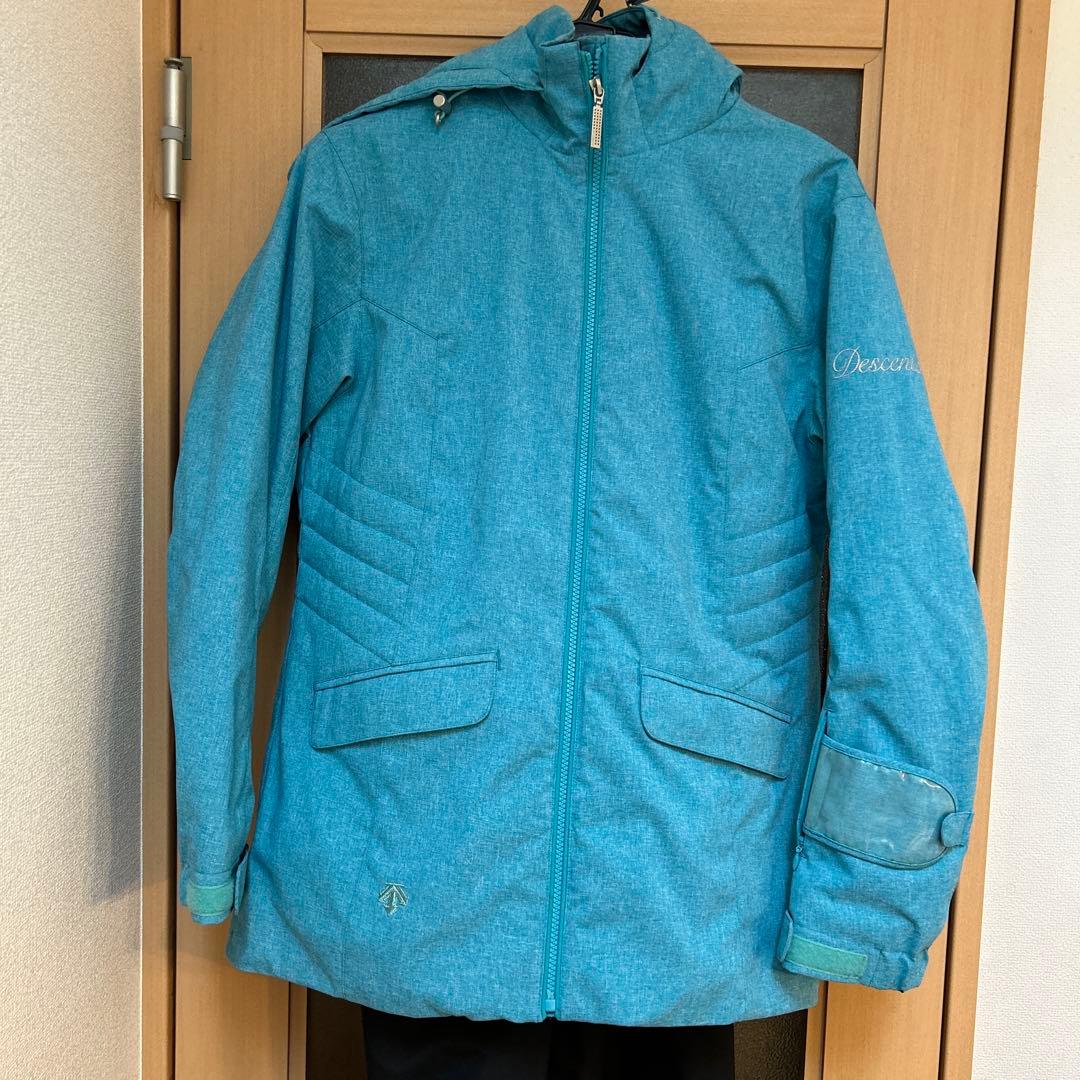 女性用DESCENTEスキーウェア上下 ブルー/ブラック