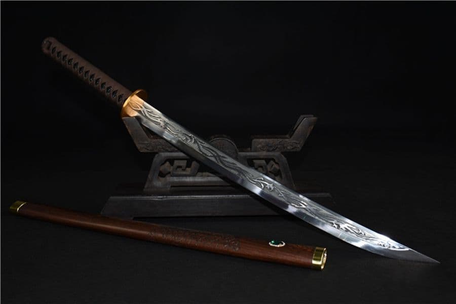 武具　刀装具　日本刀　模造刀   居合刀 柳葉曲げ刃