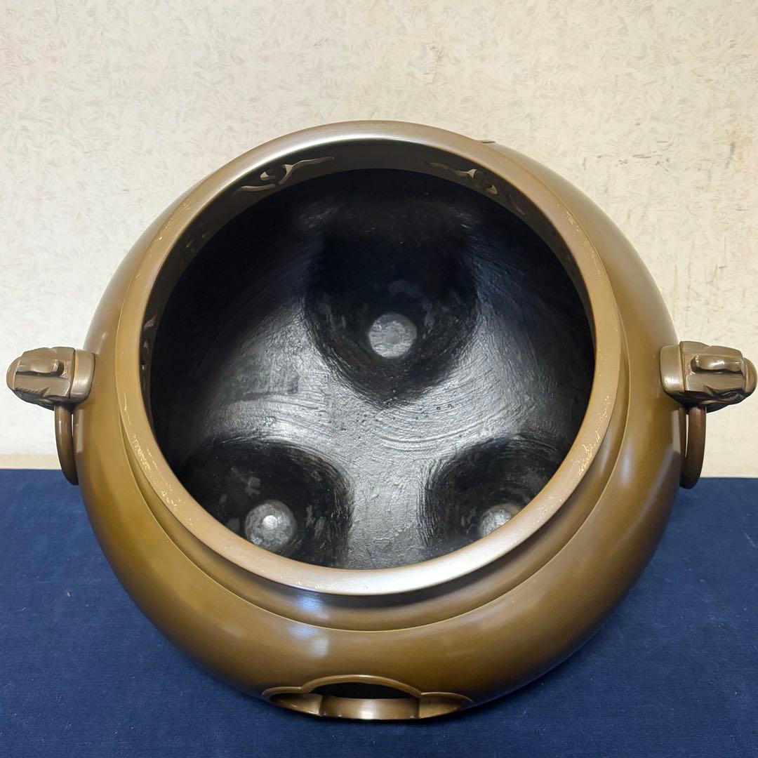 風炉 茶釜 電熱器 唐銅鬼面風炉釜 南鐐撮(銀摘)野々田製電熱器 敷板 底瓦