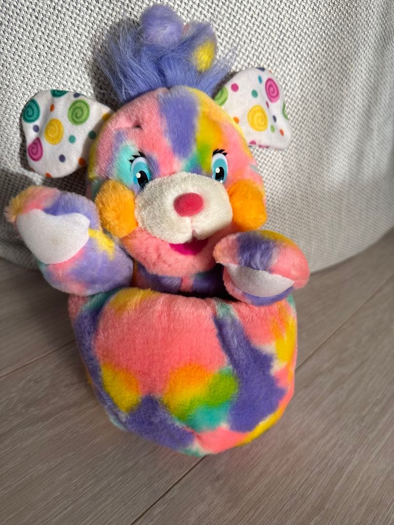 アメリカ購入ポップルズぬいぐるみヴィンテージ レインボー　ムチャチャ　ケアベア