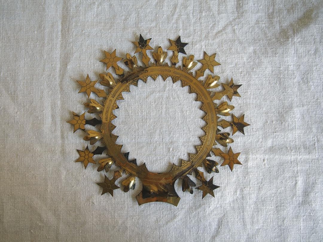 聖母マリア像につける光輪 クラウン 直径22cm カトリック彫像用/K330