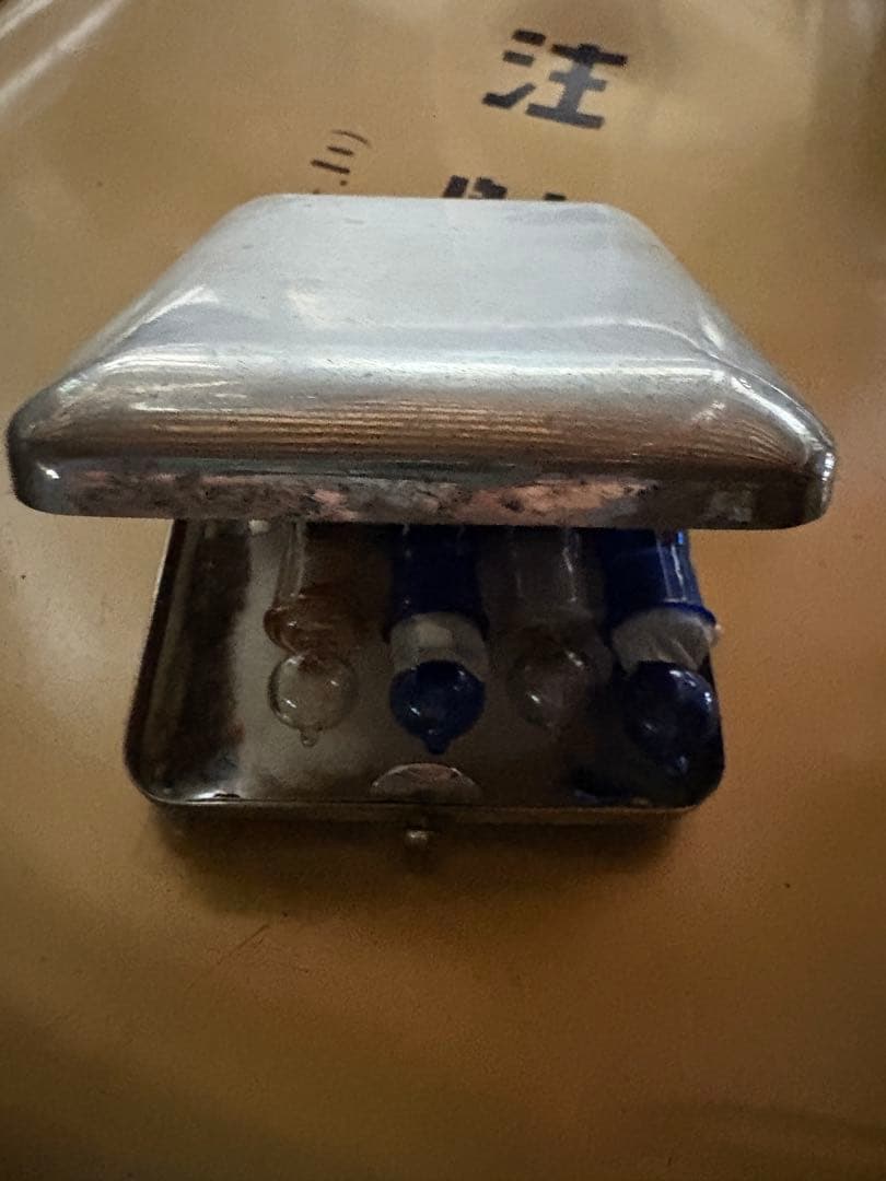 ⑦十字マーク入り 医療用アンプルケース 注射薬瓶 レトロ 医療アンティーク