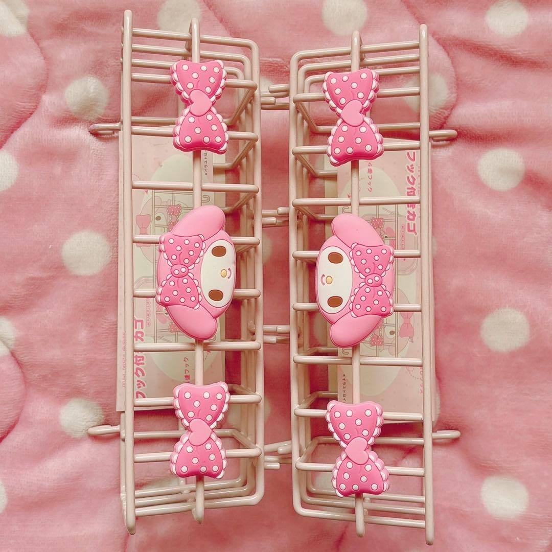 マイメロ 推しをかわいく飾り隊 ワイヤーネット フック付きカゴ マスコットチェア