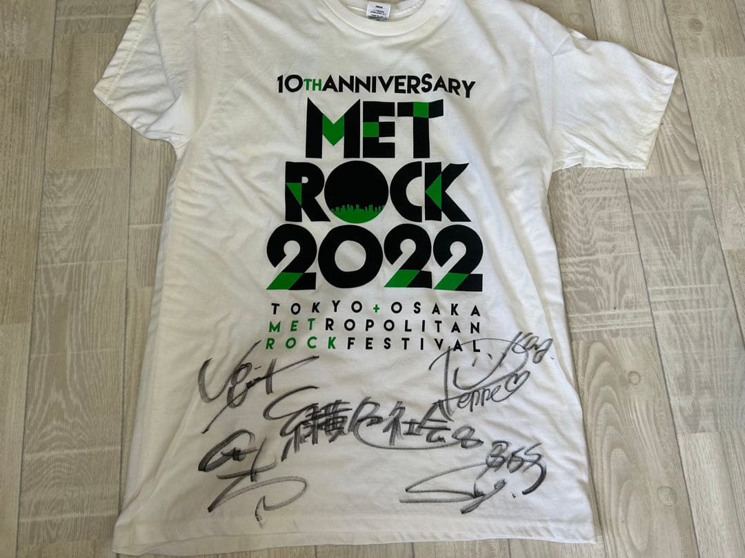 緑黄色社会直筆サイン入りMET ROCK 2022 10周年記念 Tシャツ
