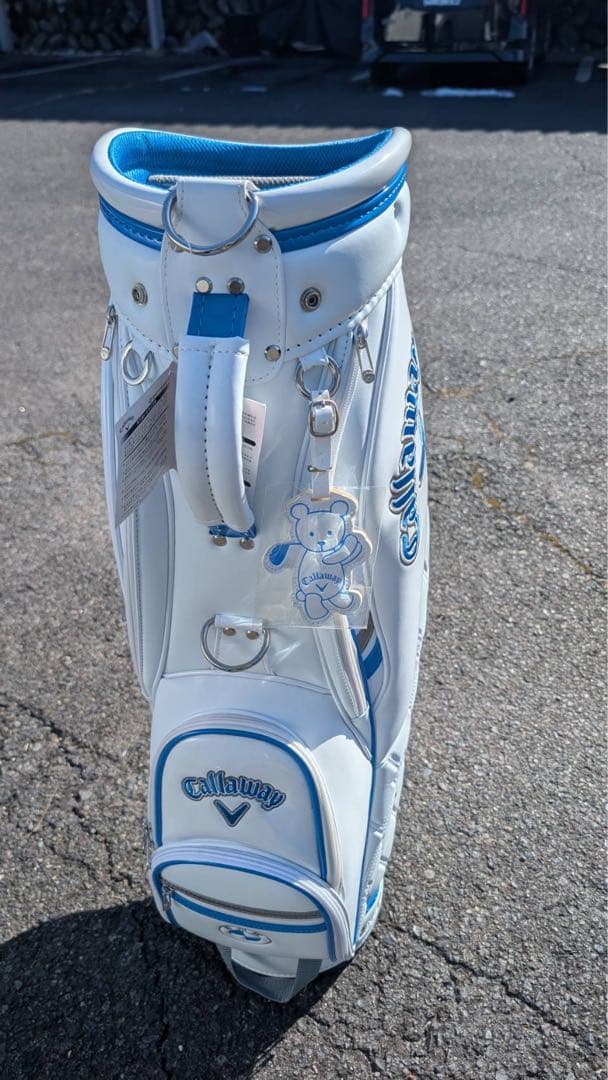【新品／未使用】Callaway キャディバッグ ホワイト/ブルー　ロゴ