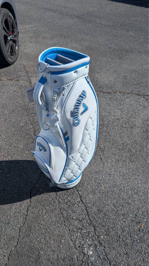 【新品／未使用】Callaway キャディバッグ ホワイト/ブルー　ロゴ