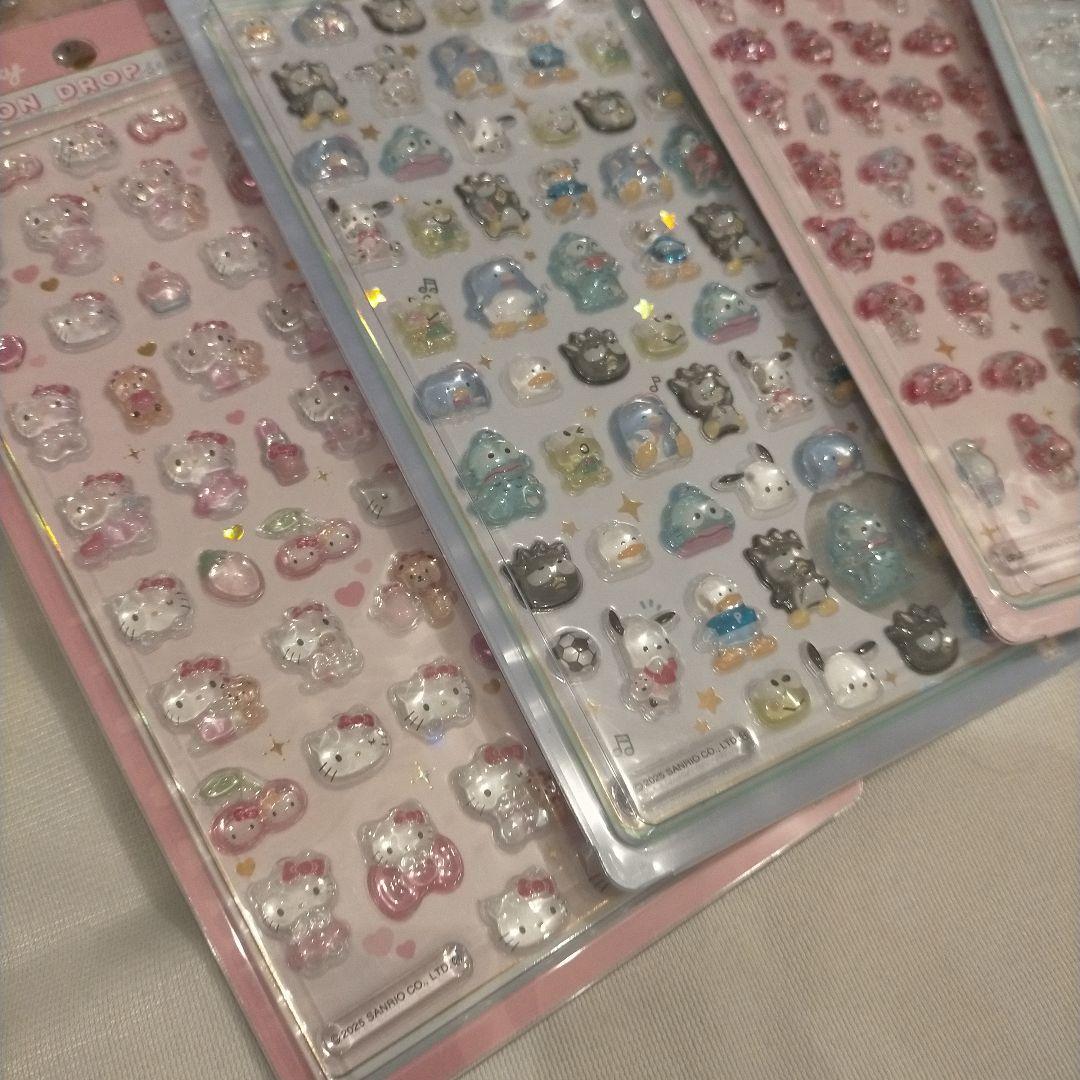 サンリオ　ボンボンドロップシール　ミニ　はぴだんぶい　プリン　キティー　正規品