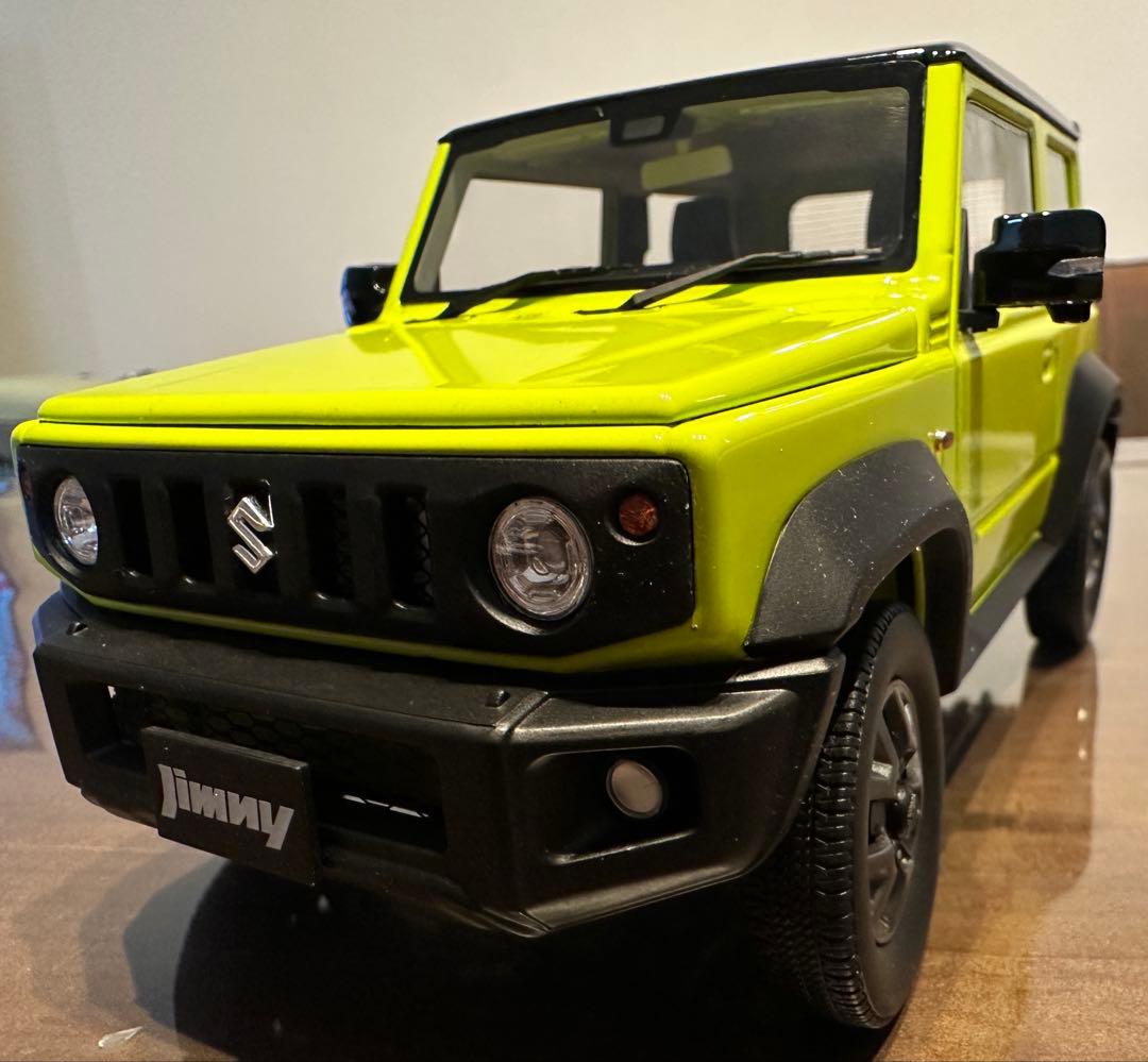 BMCREATIONSスズキ ジムニー ミニカー ライムグリーン1/18