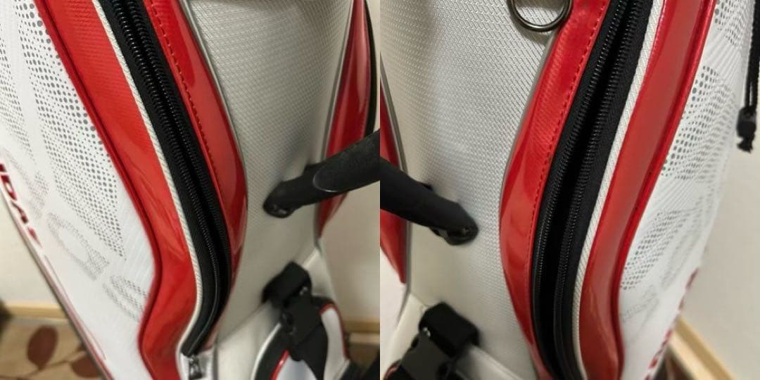 ADIDAS キャディバッグ ホワイト/レッド