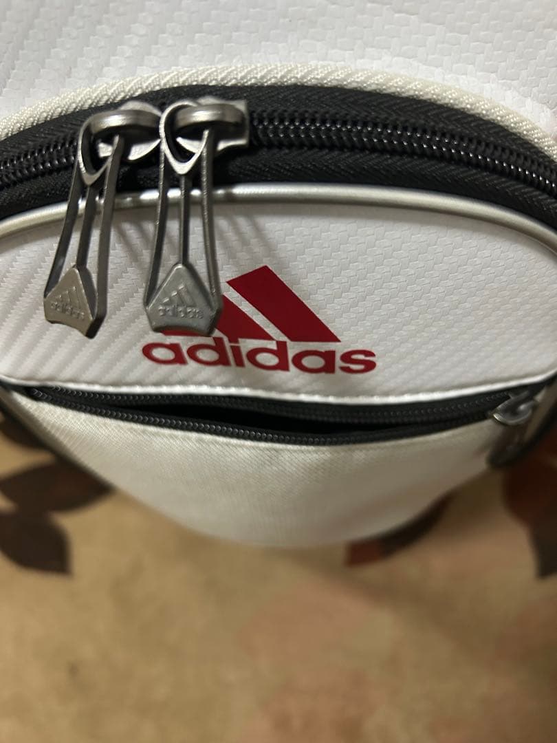 ADIDAS キャディバッグ ホワイト/レッド
