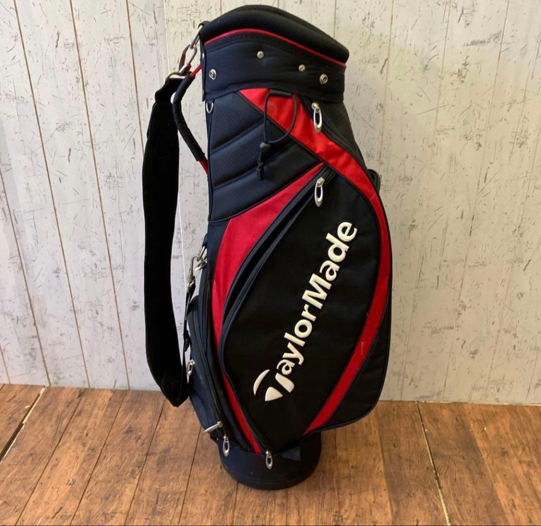 テーラーメイド TaylorMade ゴルフバッグ 黒/赤 キャディバッグ 収納