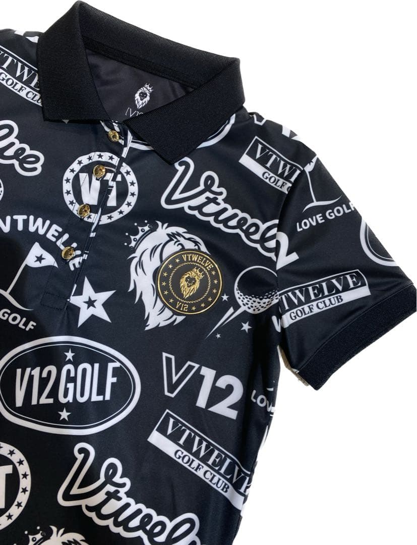 【新品】V12 レディース　ポロシャツ　黒　Sサイズ