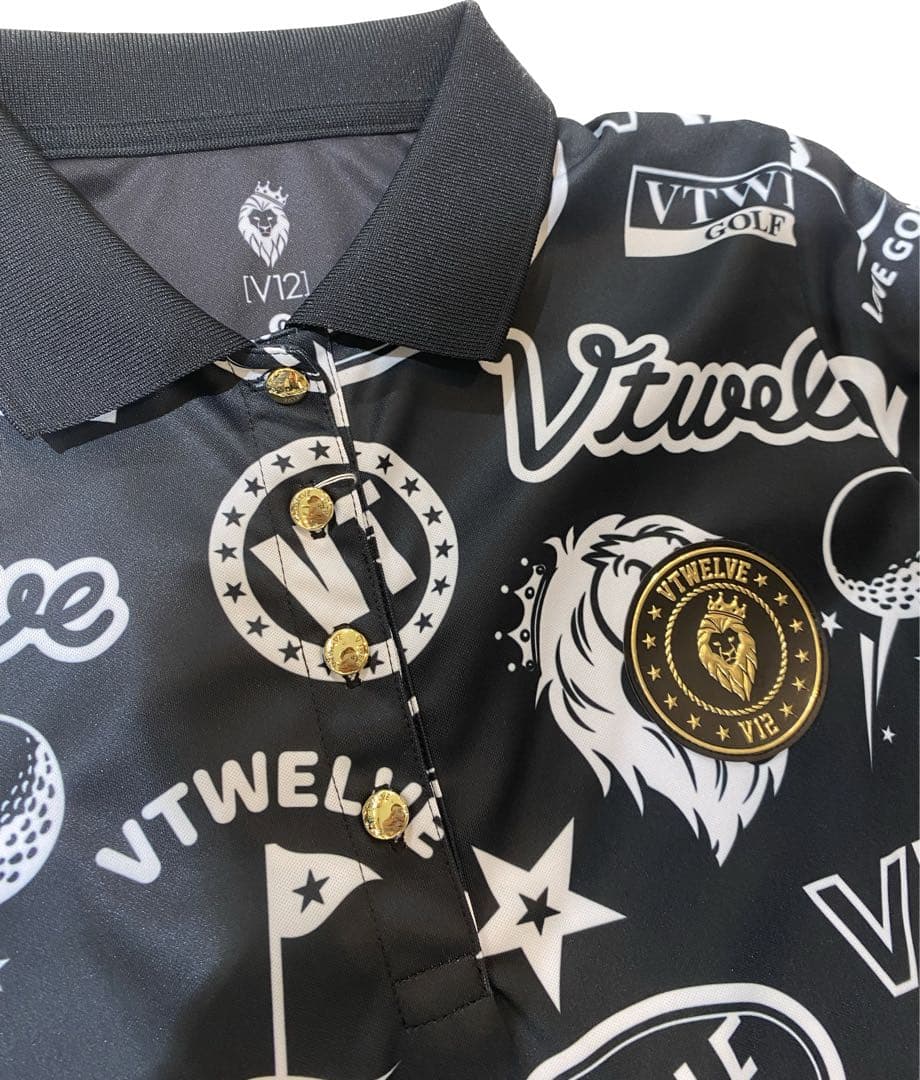 【新品】V12 レディース　ポロシャツ　黒　Sサイズ