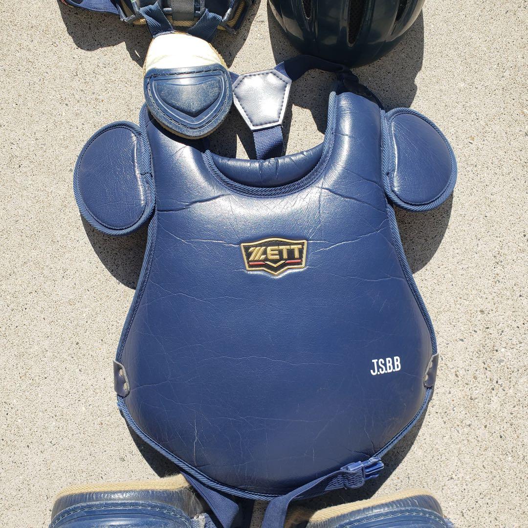 ZETT キャッチャー用プロテクターセット JSBB ネイビー