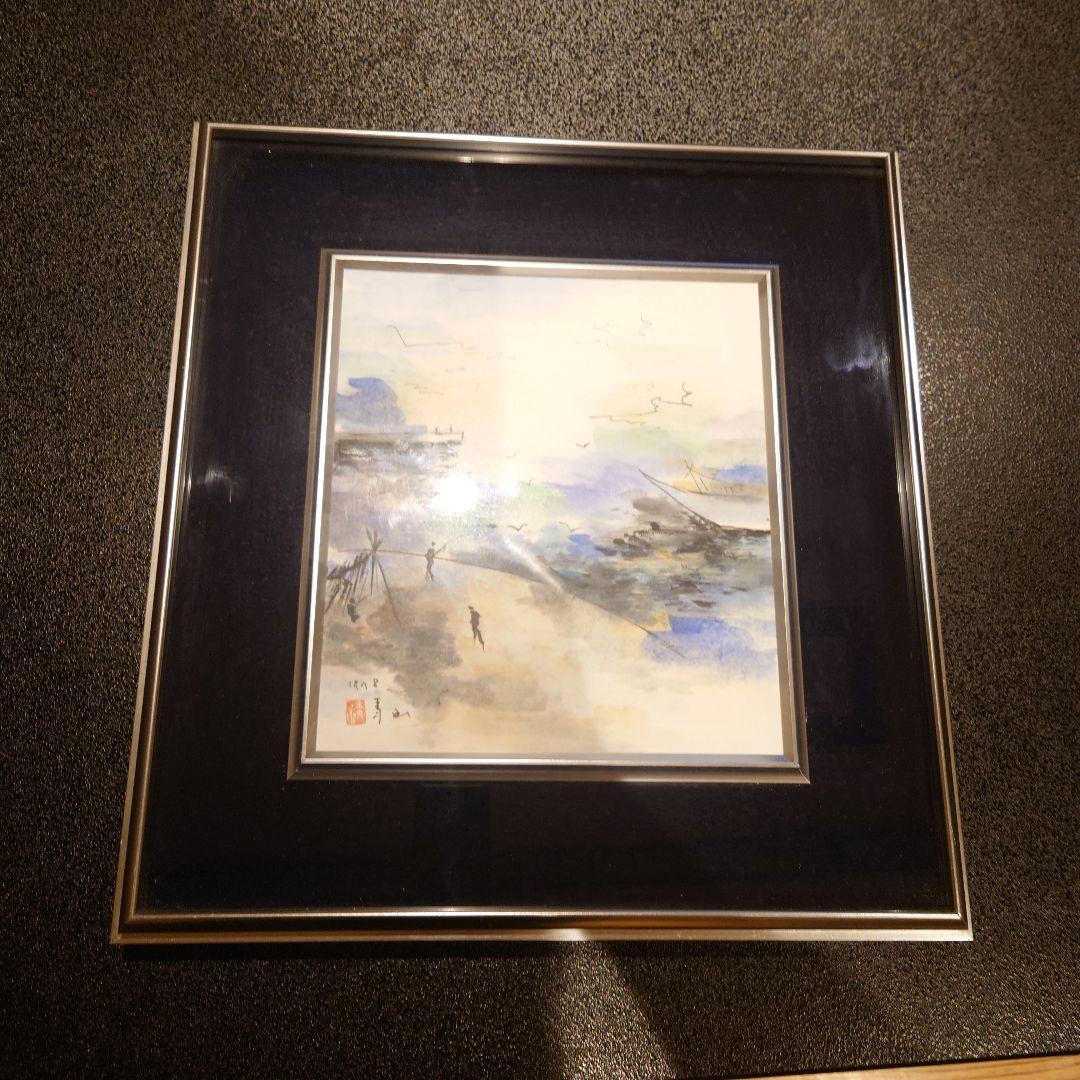 水彩画 風景画 シルバーフレーム