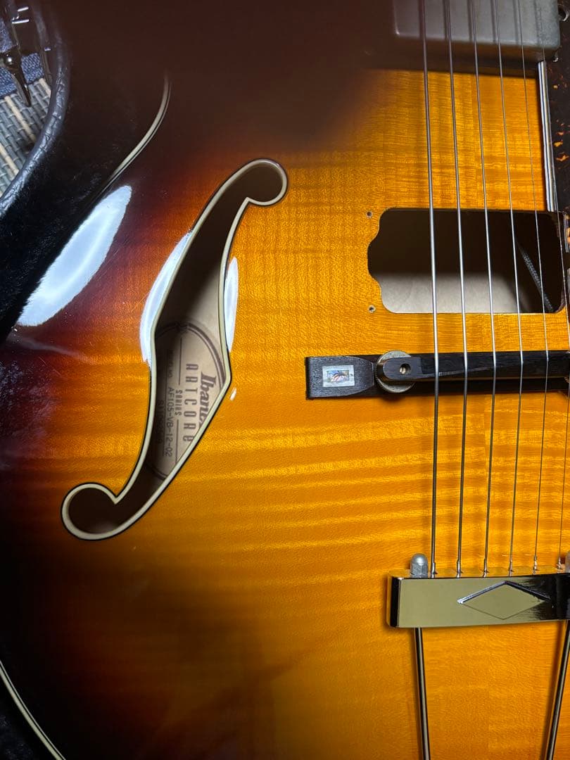 Ibanez AF105-VB フルアコPU MODアンティクィティHC付き