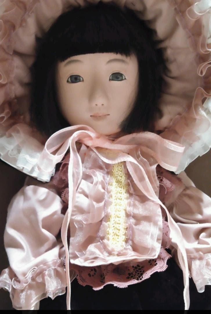 ガラス目の市松人形と和装洋装2着セット