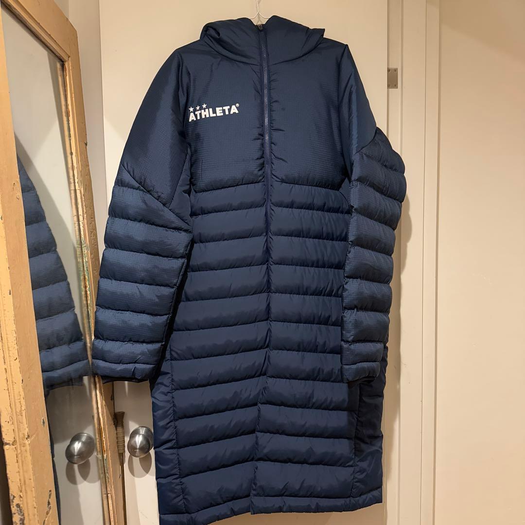 ATHLETA ネイビー ダウンベンチコート