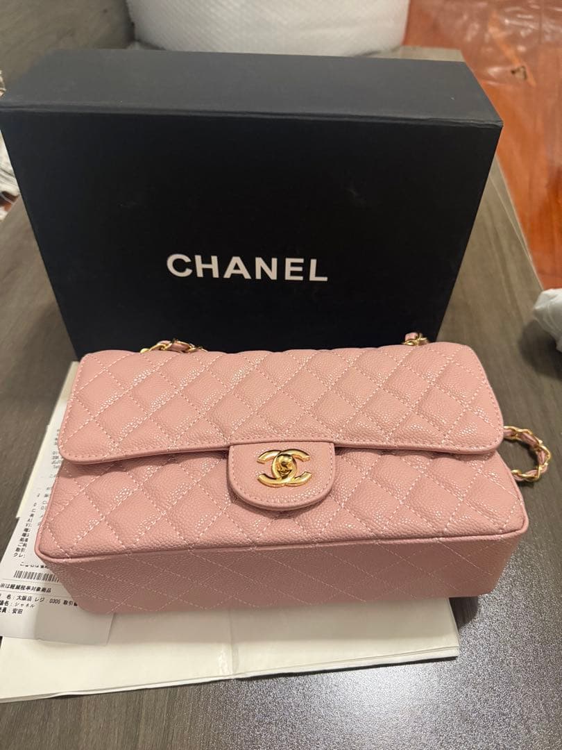 ピンク レザー ショルダーバッグ