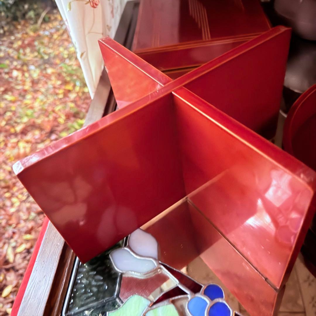 2212様感謝‼️透けるキャラメル色‼️丸形　飛騨春慶塗り　円形三宝　無形文化財