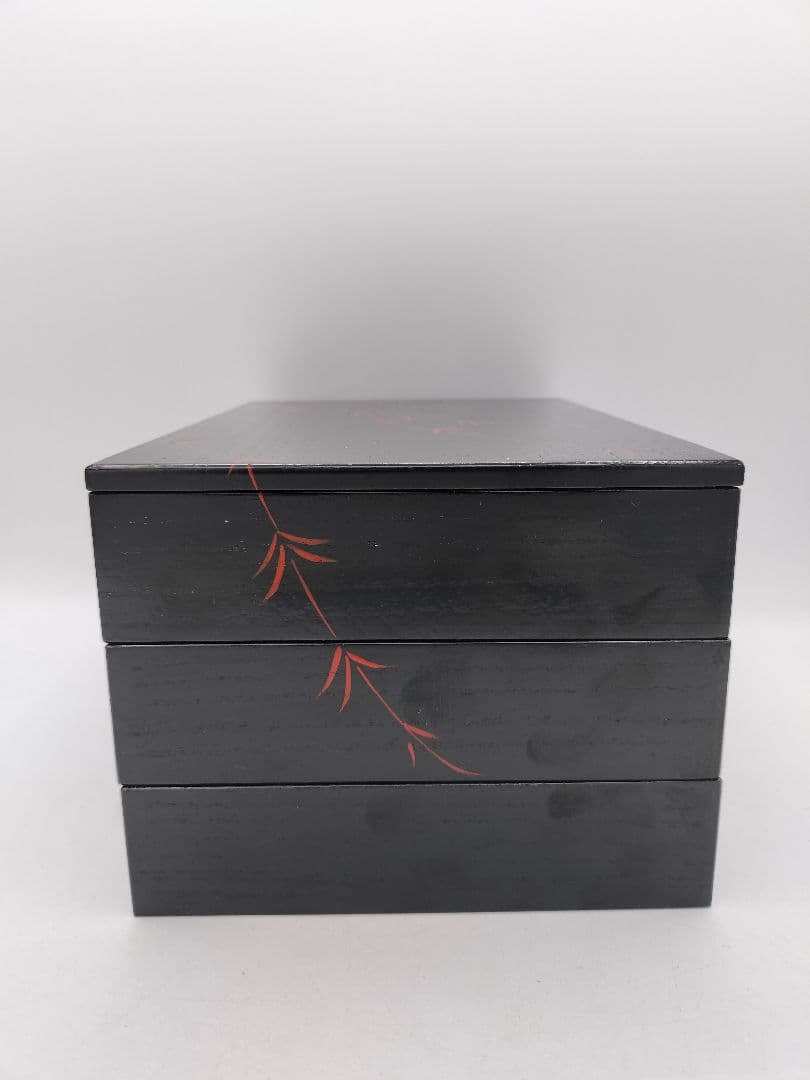 c755 菓子器 鵬雲斎好 三段田楽 京塗 北村葵春 木箱 茶道具 古物