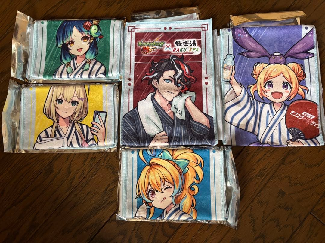 最終値下げ　極楽湯×モンスターストライク マフラータオル　コースターおまけ付き