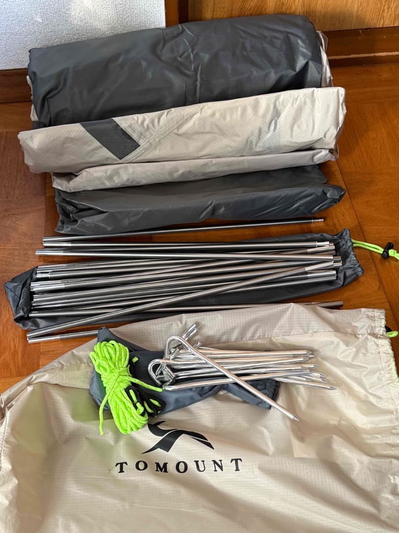 TOMOUNT テント ３人用 アルミポール 軽量 水圧3000mm 未使用新品