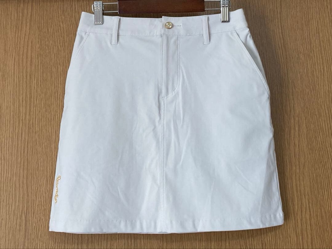 超美♡ レザレクション 2024 ゴルフ スカート S レディース ライトグレー