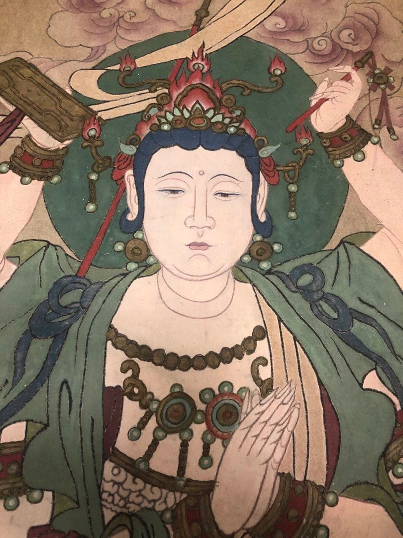 重要文化財、毗盧寺壁畫1:1再現した肉筆模写