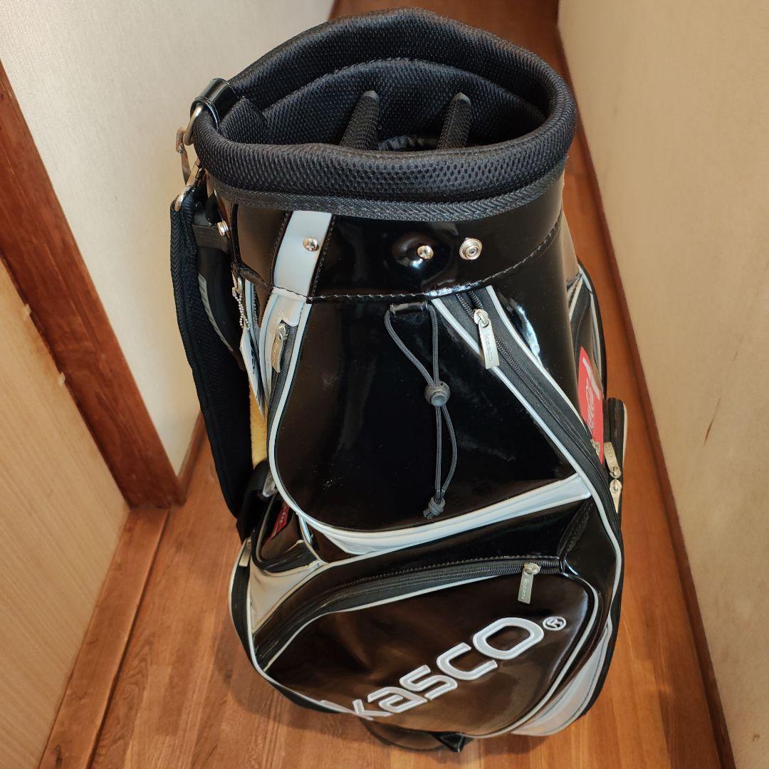 Kasco ゴルフキャディバッグ 黒エナメル