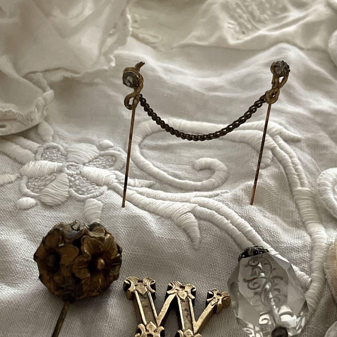 フランスアンティーク　エパングル　ハットピン　単品　8000